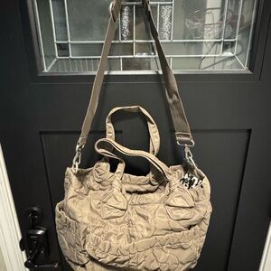 Marc Jacobs Tan Quilted Travel Bag